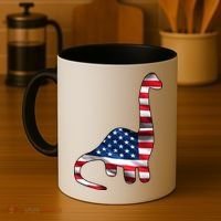 USA Dinosaur American Flag Coffee Mug thumb 4