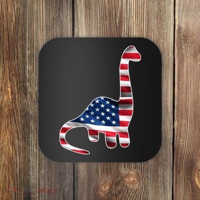 USA Dinosaur American Flag Coaster
