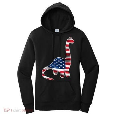 USA Dinosaur American Flag Women's Hoodie