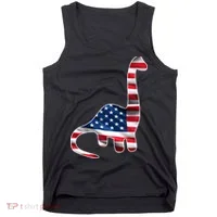 USA Dinosaur American Flag Tank Top thumb 0