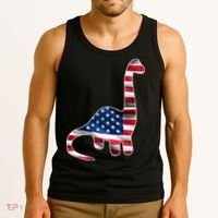 USA Dinosaur American Flag Tank Top thumb 3