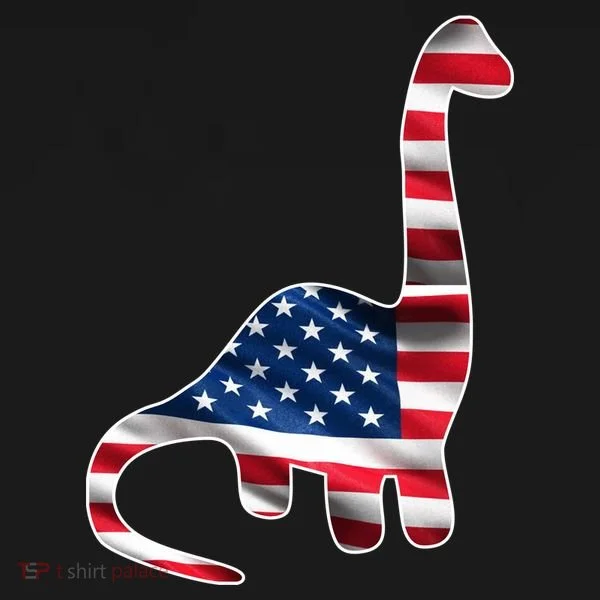 USA Dinosaur American Flag Tank Top