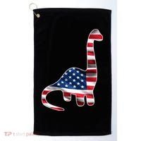 USA Dinosaur American Flag Golf Towel thumb 0