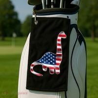 USA Dinosaur American Flag Golf Towel thumb 2
