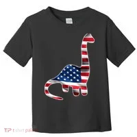 USA Dinosaur American Flag Toddler T-Shirt thumb 0