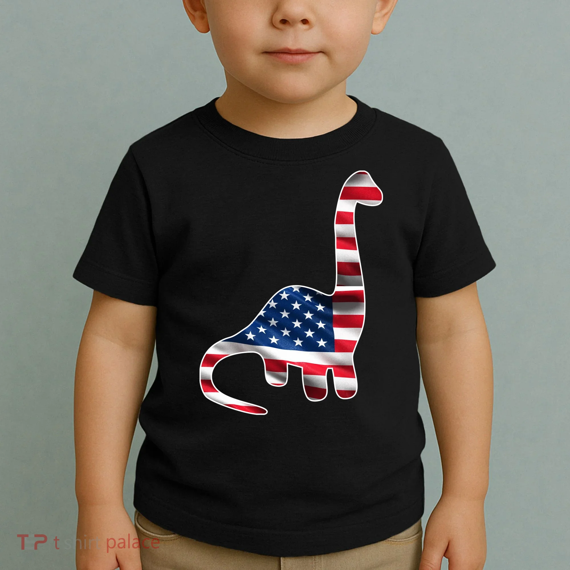 USA Dinosaur American Flag Toddler T-Shirt