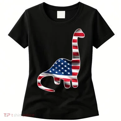USA Dinosaur American Flag Women's T-Shirt