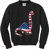 USA Dinosaur American Flag Kids Sweatshirt thumb 0