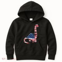 USA Dinosaur American Flag Kids Hoodie thumb 0