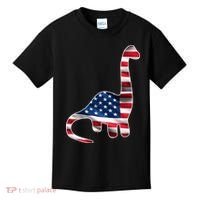 USA Dinosaur American Flag Kids T-Shirt thumb 0