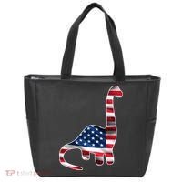 USA Dinosaur American Flag Tote Bag thumb 0