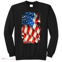 USA Distressed Waving American Flag Sweatshirt thumb 0