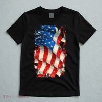 USA Distressed Waving American Flag T-Shirt thumb 5
