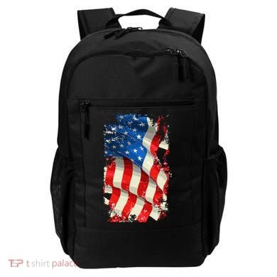 USA Distressed Waving American Flag Backpack