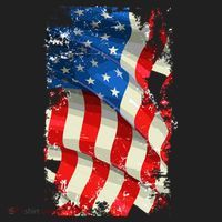 USA Distressed Waving American Flag Beanie thumb 2