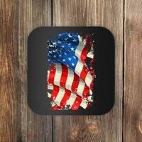 USA Distressed Waving American Flag Coaster thumb 0