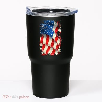 USA Distressed Waving American Flag Tumbler