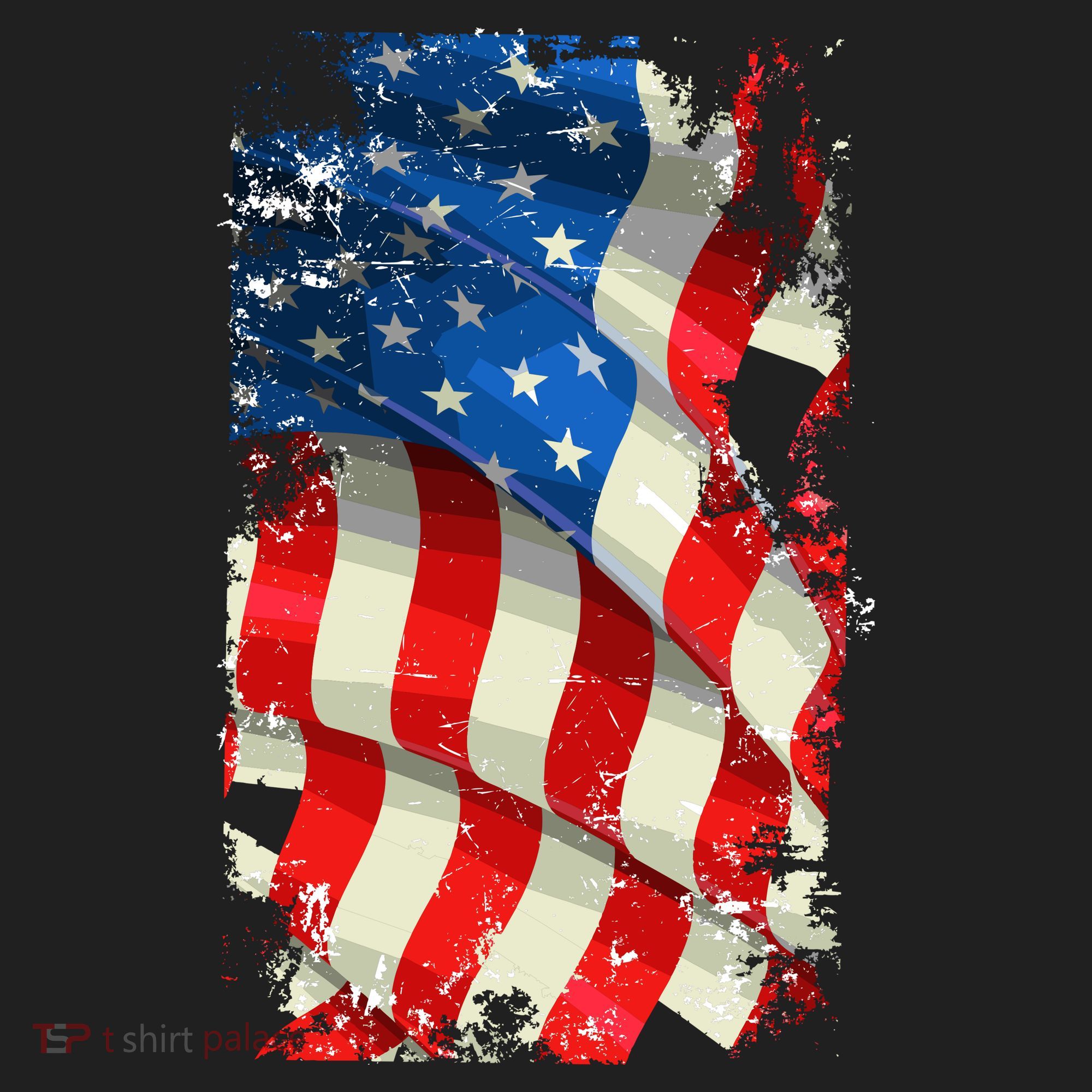 USA Distressed Waving American Flag Tumbler