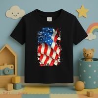 USA Distressed Waving American Flag Toddler T-Shirt thumb 3