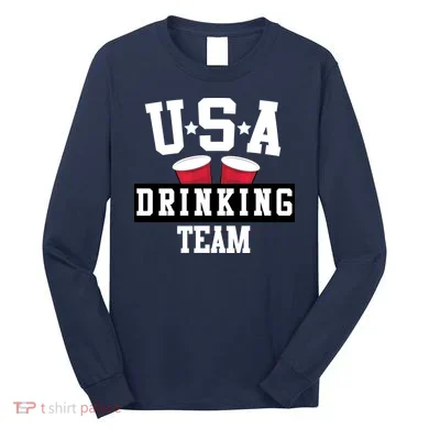 USA Drinking Team Long Sleeve Shirt
