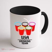 USA Drinking Team Beer Pong Coffee Mug thumb 1