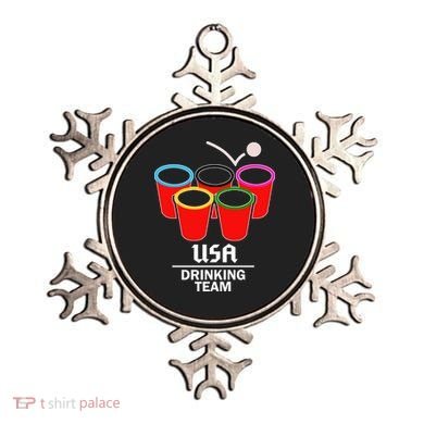 USA Drinking Team Beer Pong Ornament