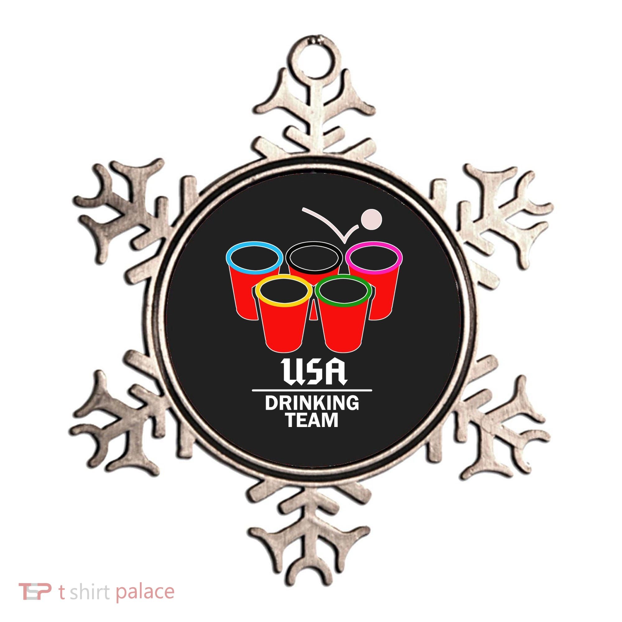 USA Drinking Team Beer Pong Ornament