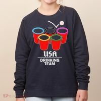 USA Drinking Team Beer Pong Women's Sweatshirt thumb 0