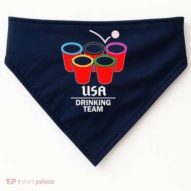 USA Drinking Team Beer Pong USA-Made Doggie Bandana