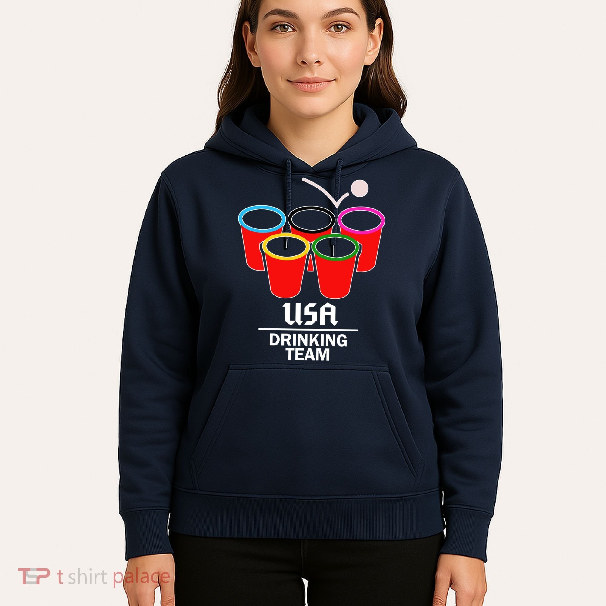 USA Drinking Team Beer Pong Hoodie