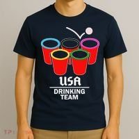 USA Drinking Team Beer Pong T-Shirt thumb 3