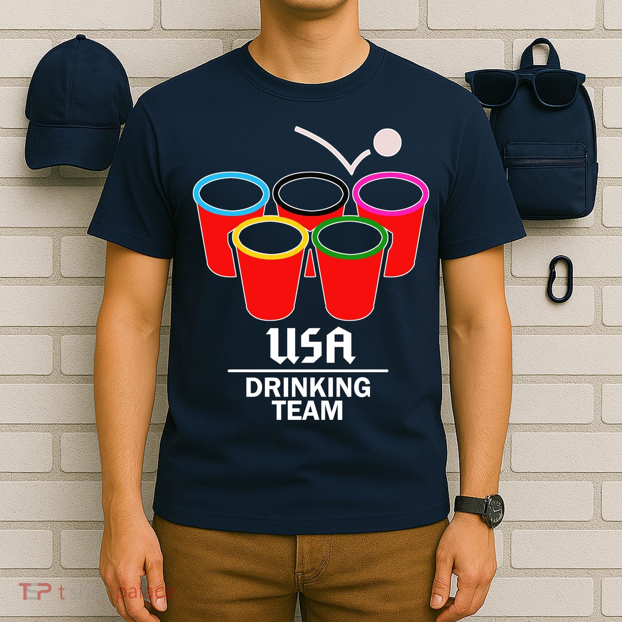 USA Drinking Team Beer Pong T-Shirt
