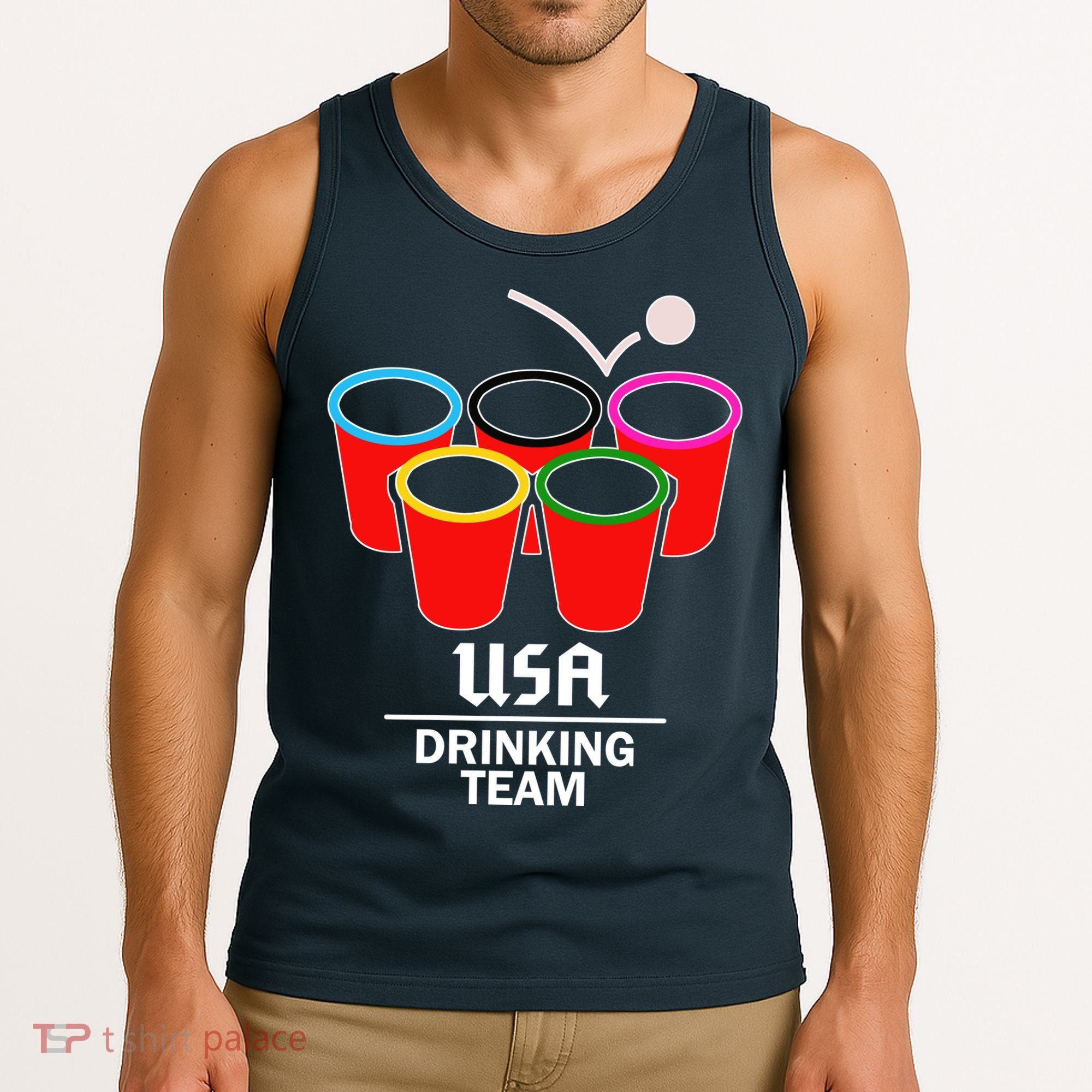 USA Drinking Team Beer Pong Tank Top
