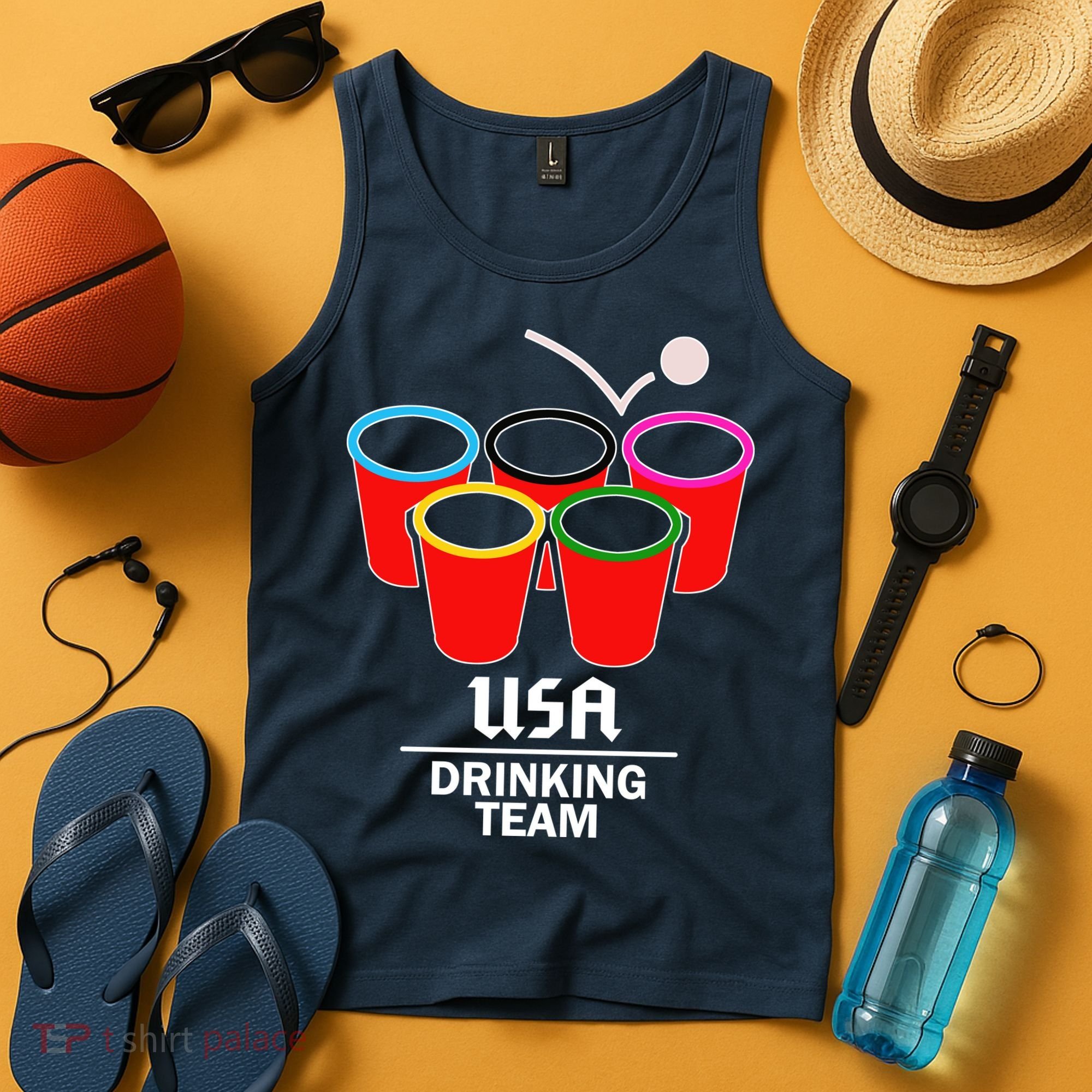USA Drinking Team Beer Pong Tank Top
