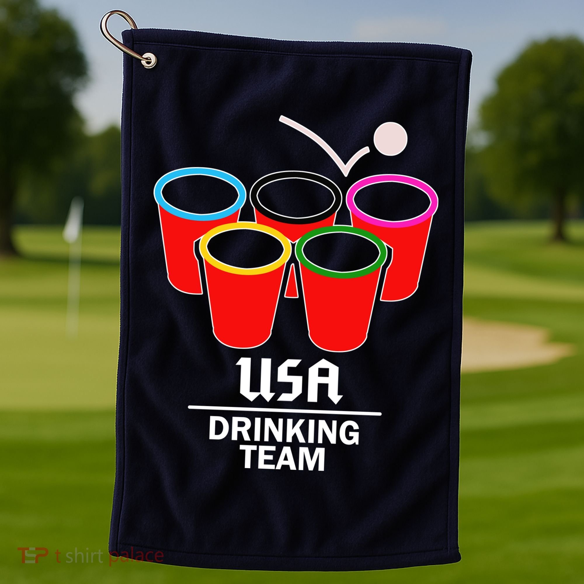 USA Drinking Team Beer Pong Golf Towel