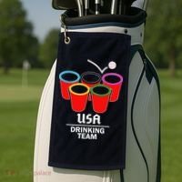 USA Drinking Team Beer Pong Golf Towel thumb 2