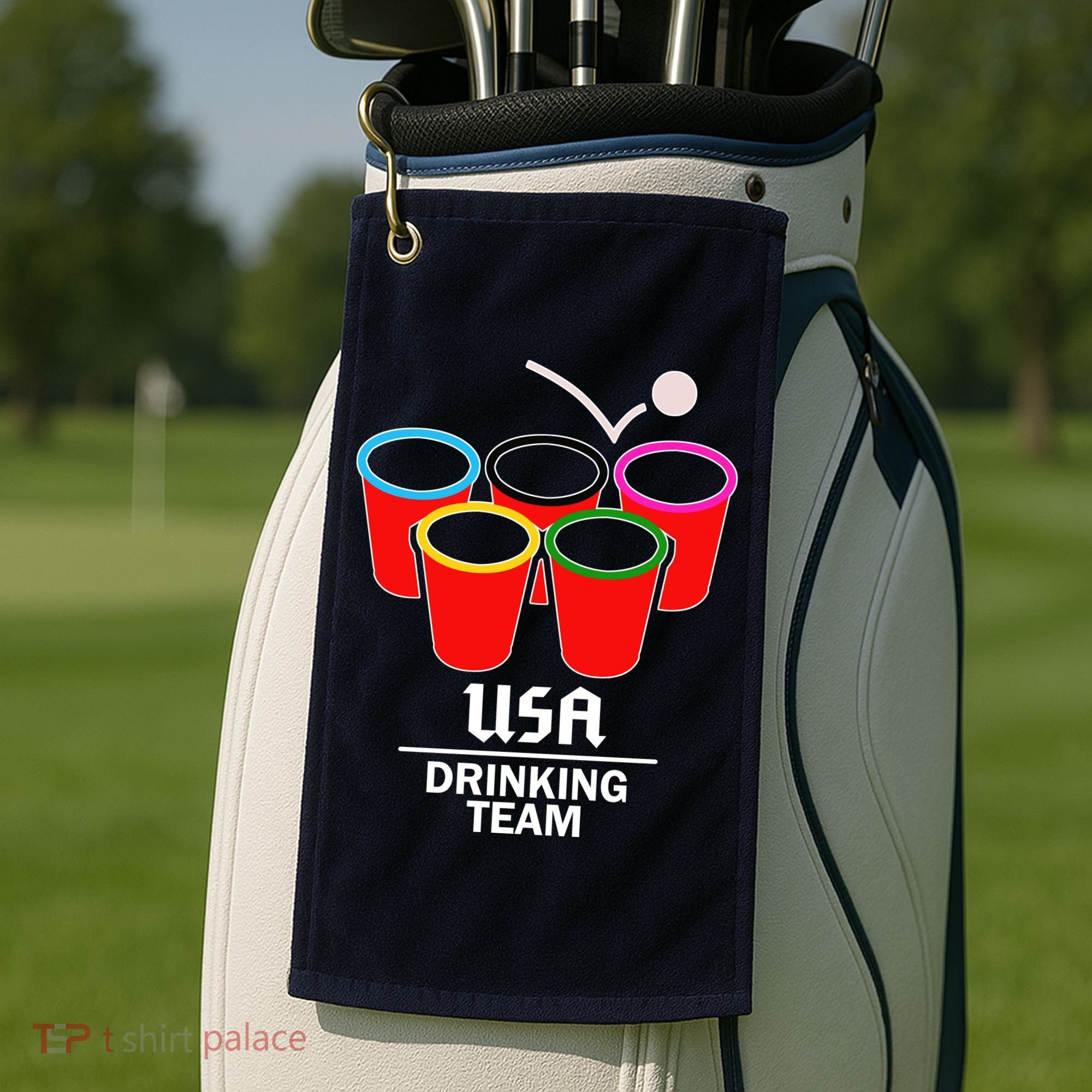 USA Drinking Team Beer Pong Golf Towel