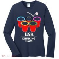 USA Drinking Team Beer Pong Women's Long Sleeve Shirt thumb 0