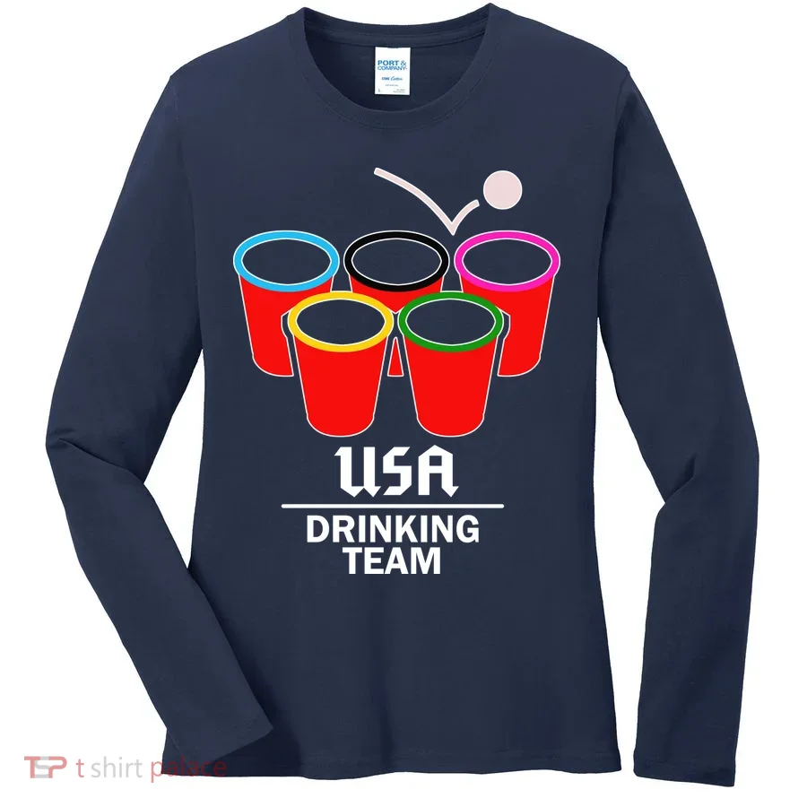 USA Drinking Team Beer Pong Women's Long Sleeve Shirt