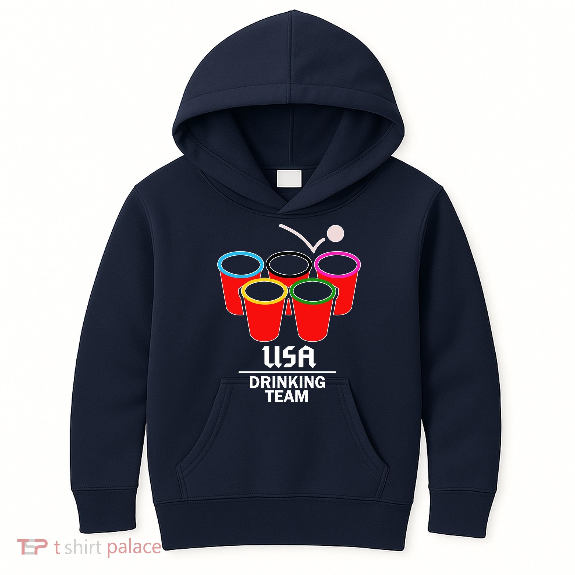 USA Drinking Team Beer Pong Kids Hoodie