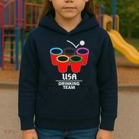 USA Drinking Team Beer Pong Kids Hoodie thumb 3