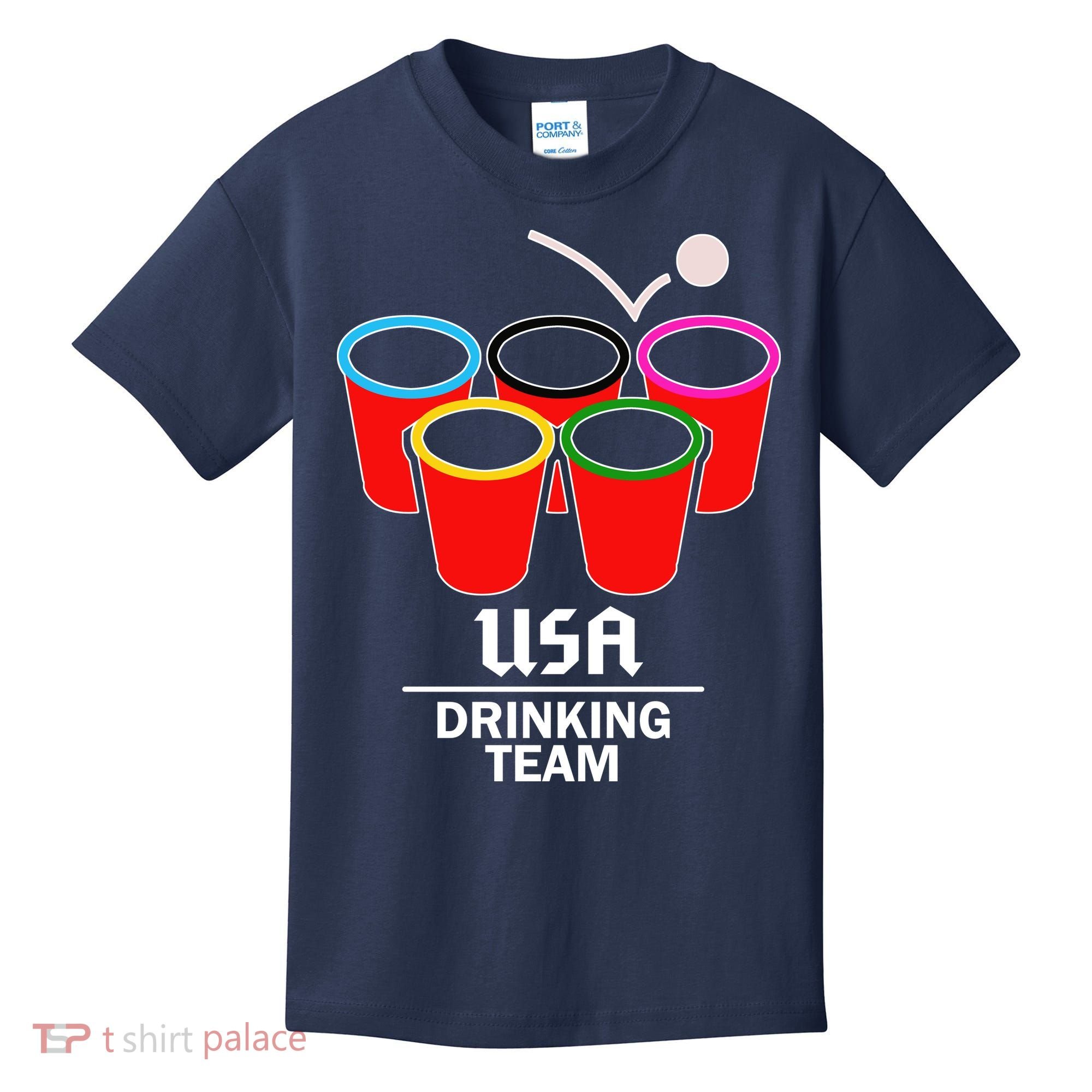 USA Drinking Team Beer Pong Kids T-Shirt