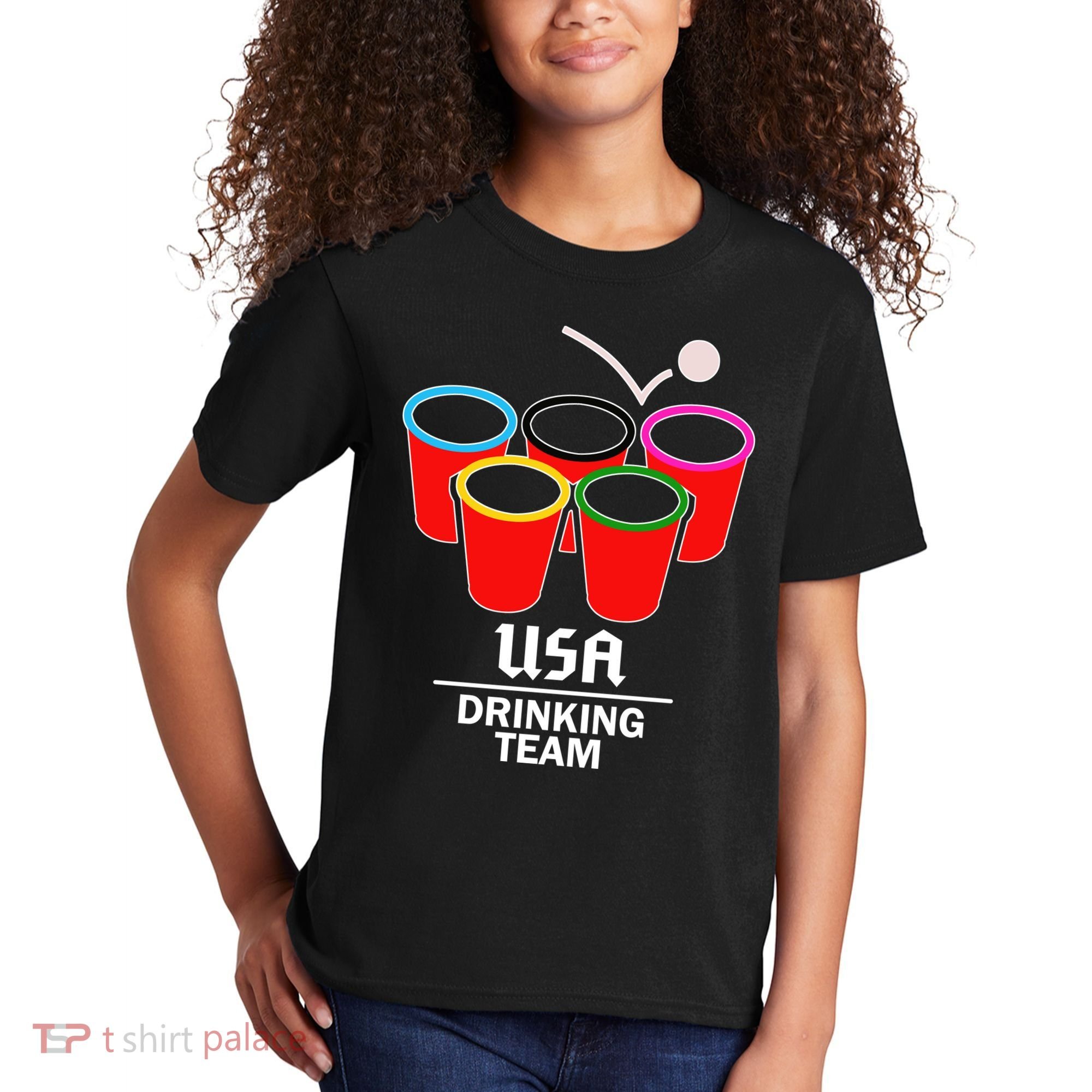 USA Drinking Team Beer Pong Kids T-Shirt