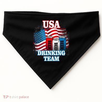 USA Drinking Team Flag USA-Made Doggie Bandana