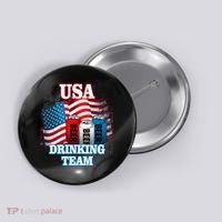 USA Drinking Team Flag Button thumb 0