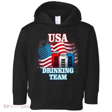 USA Drinking Team Flag Toddler Hoodie