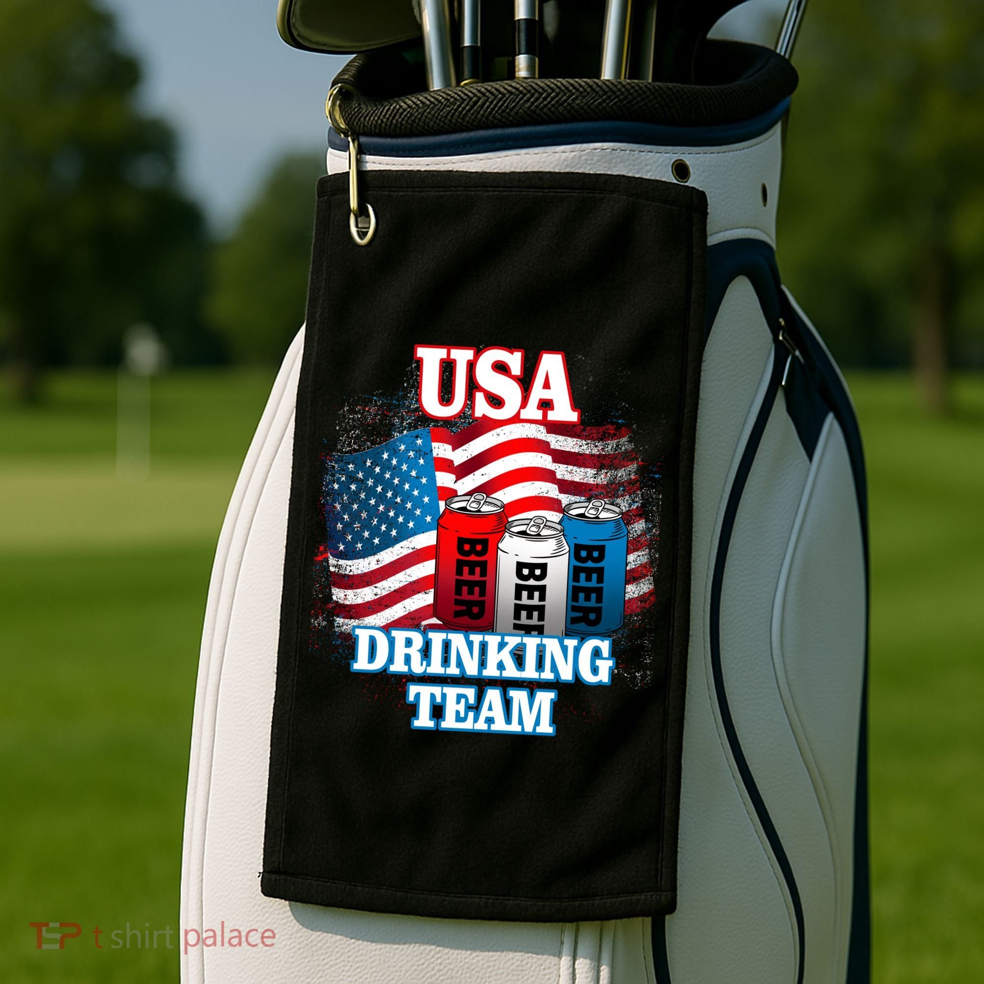 USA Drinking Team Flag Golf Towel