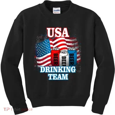 USA Drinking Team Flag Kids Sweatshirt