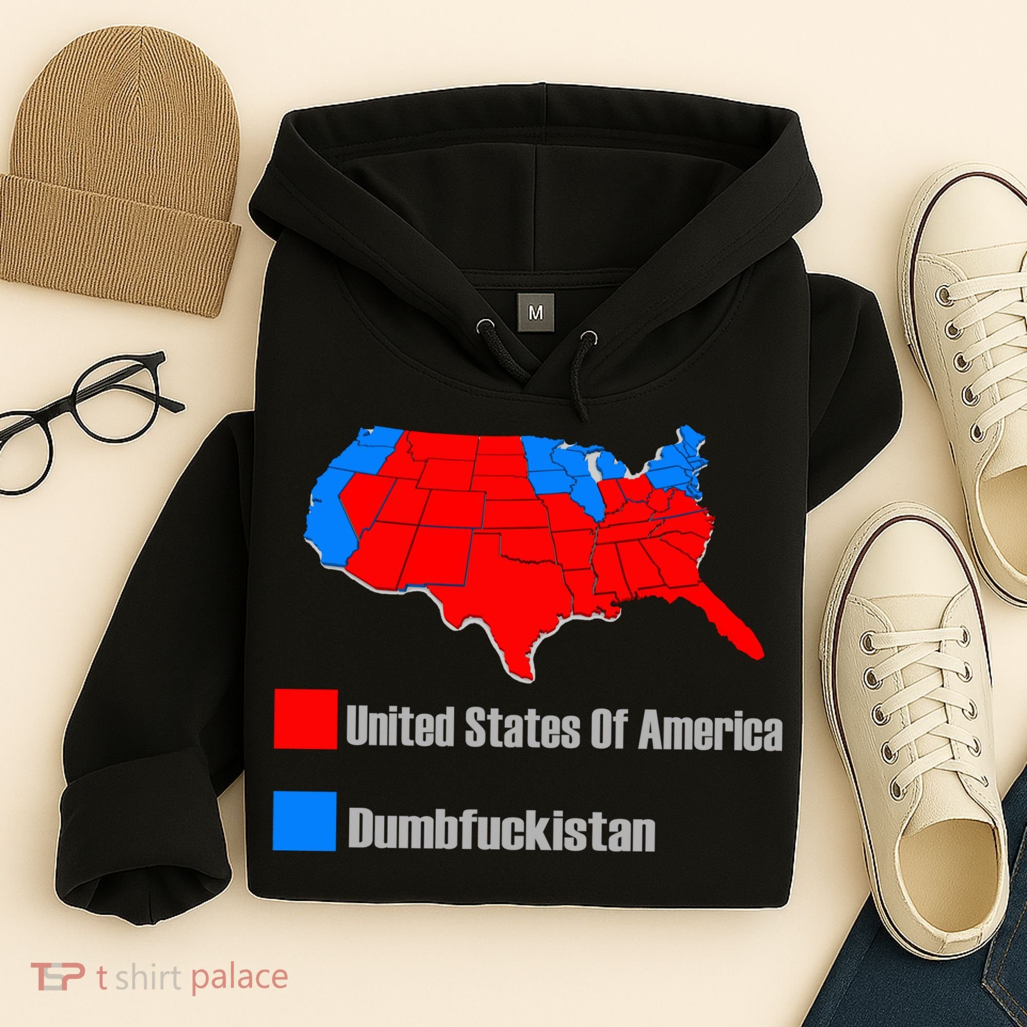 USA DUMBFUCKISTAN ELECTION MAP - Republicans Trump Hoodie