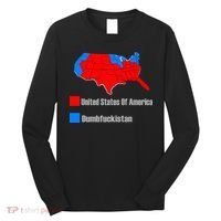 USA DUMBFUCKISTAN ELECTION MAP - Republicans Trump Long Sleeve Shirt thumb 0